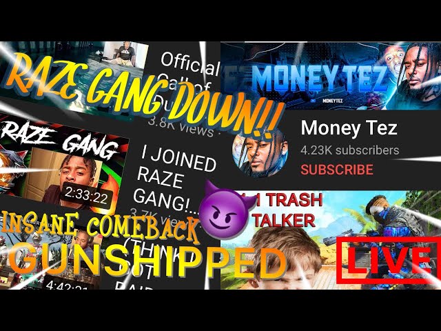 MONEYTEZ RAZE GANG EXPOSED GUNSHIPPED INSANE COMEBACK SOLO