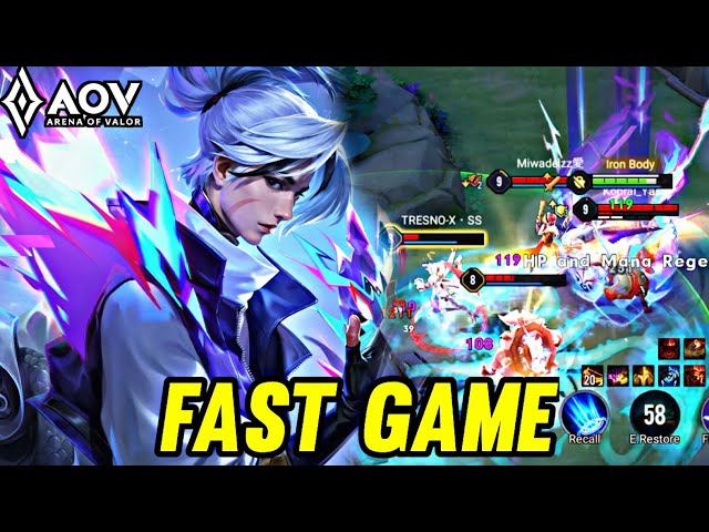 AOV : ROURKE GAMEPLAY | FAST GAME - ARENA OF VALOR LIÊNQUÂNMOBILE ROV