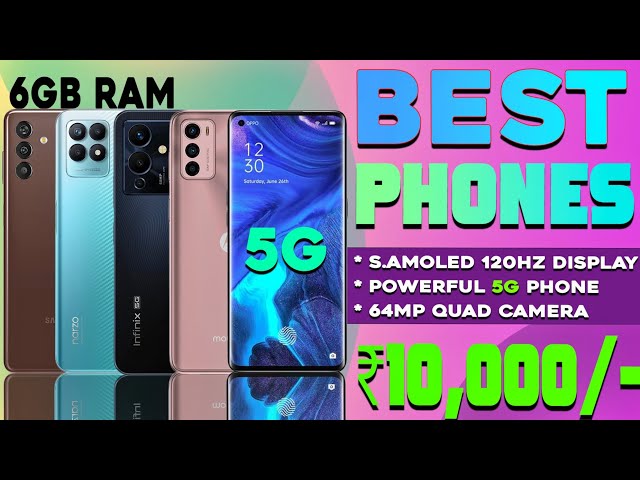 Top 5 Best Smartphone Under 10000 in India 2023 | 5G Phone|6GB RAM & 128GB ROM |Best phone under 10k