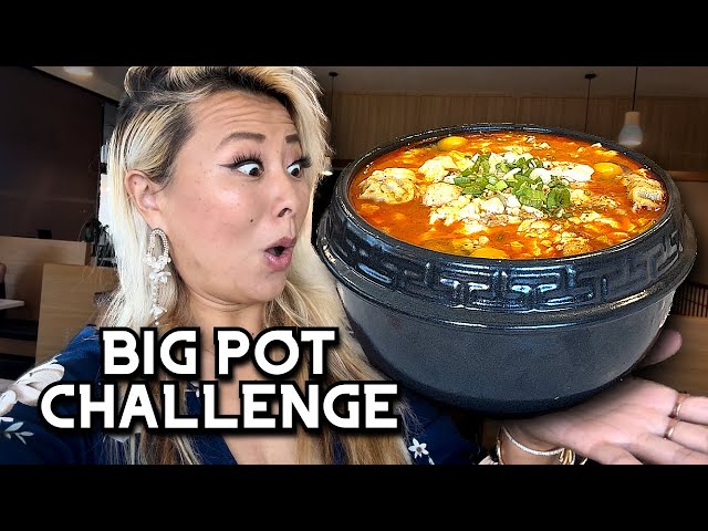 $200 PRIZE BIG POT CHALLENGE at Cho Dang Tofu House in Cypress, CA!! #RainaisCrazy