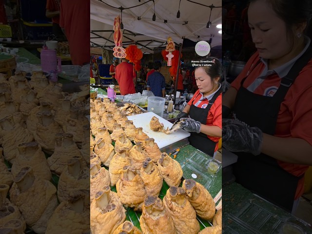 Fried pork leg  food is the best . #Streetfood #reels #thaifood #food