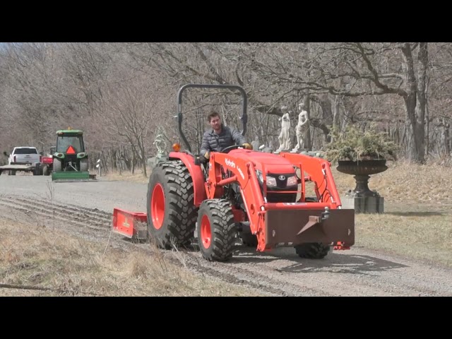 Tractor Box Blade vs. Skid Steer Land Plane - Scarifying & Leveling Hard Packed Gravel