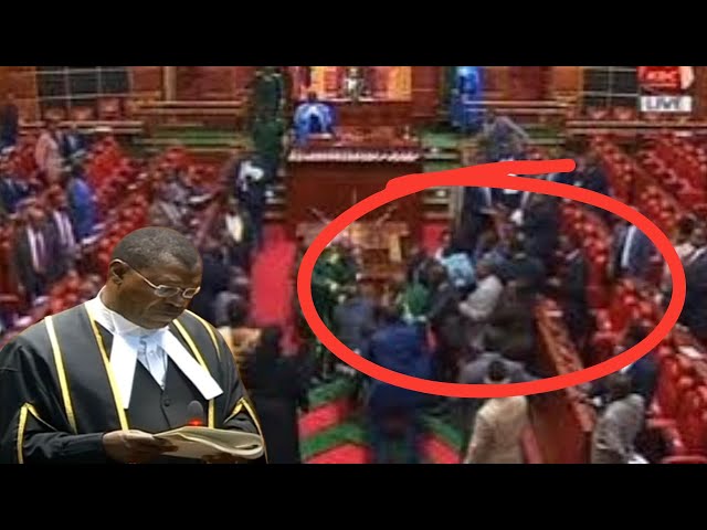 ''KAA CHINI AMA UTOKE NJE,'' DRAMA AS SPEAKER WETANGULA GETS ANGRY, AZIMIO MPs OCCUPY MAJORITY SEATS