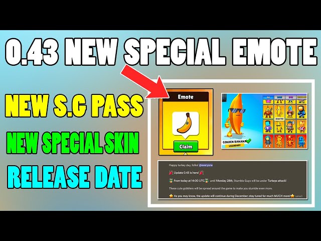 STUMBLE GUYS NEW 0.44 UPDATE 😱 NEW SPECIAL EMOTE | 0.44 UPDATE RELEASE DATE | 0.44V UPDATE LEAKS