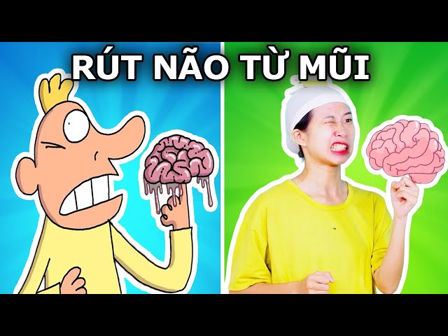 Ngoáy Mũi Thôi Cũng Chết | Rút Não Từ Mũi | Bắt Chước Hoạt Hình Cartoon Box | Woa Parody Vietnam