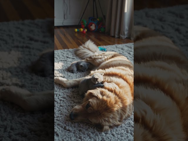 🐶❤️ Giant Dog PROTECTS Tiny Kitten! 🥹 (Friendship You NEED to See!)