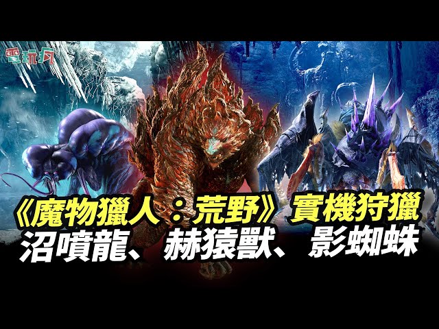 台灣獨家試玩 PS5《魔物獵人：荒野》沼噴龍 赫猿獸 影蜘蛛 初見三大魔物 最新開發版體驗