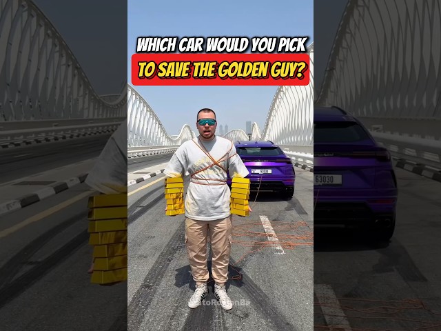 Which Car Would You Pick to Save the Golden Guy? 🚘🤑 #shorts #automobile #gold #car