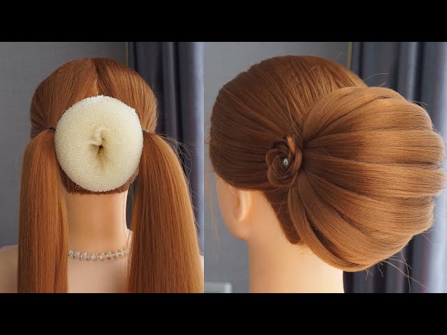 Bun Hairstyle For Lehenga Step By Step - Easy Hairstyles But Beautiful