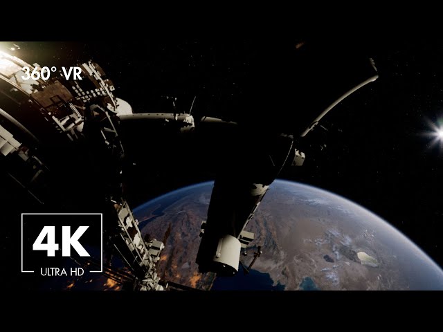 VR Floating Space Exploration With Ambient Music at 432Hz For Relaxation.