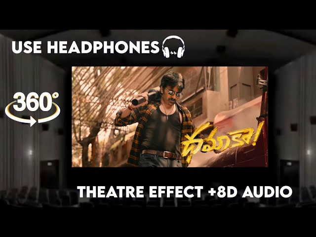 Dhamaka - TEASER out now |Theatre Effect and 8D Audio |8D| | TEASER | Ravi Teja | Sreeleela