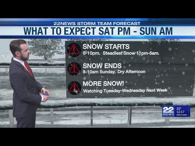 Snowstorm arrives Saturday evening | What to expect