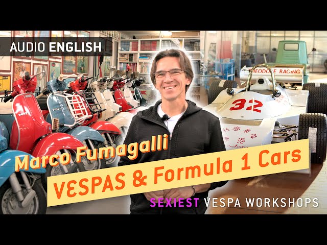 Marco Fumagalli's VESPA Paradise & FORMULA 1 Treasures | SEXIEST VESPA WORKSHOPS 🛵🔧