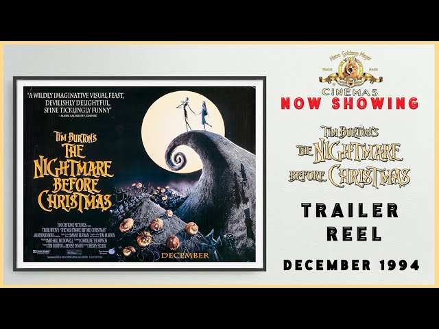 THE NIGHTMARE BEFORE CHRISTMAS (December 1994 MGM Cinema Trailer Reel) -- Home Cinema