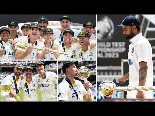 Team Australia Celebration with Mace: Australia beat India in World Test Championship 2023