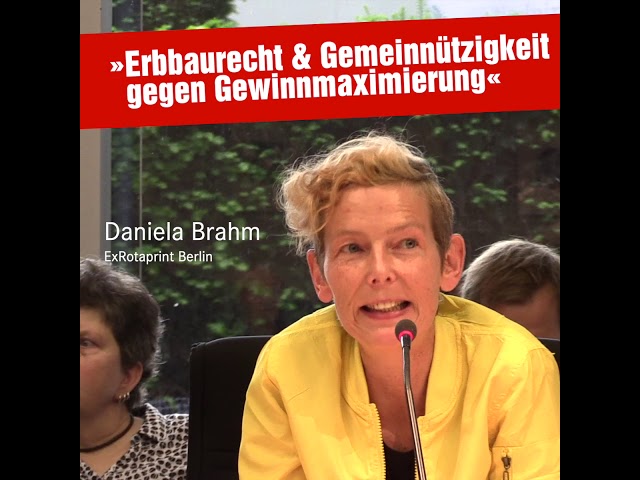 Alternative Bodenkonferenz der Fraktion DIE LINKE. im Bundestag: »Wem gehört die Stadt?«