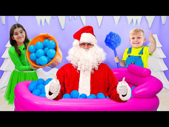 Los niños organizan un día de spa para Santa