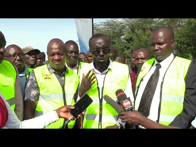 Water CS  Eng. Eric Mugaa on Sabwani Flood Control Project In Kitale, Trans- Nzoia County