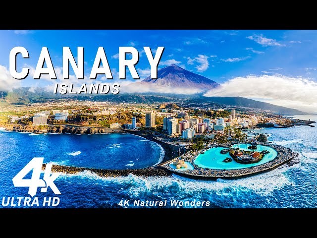 Canary Island 4K - Amazing Beautiful Nature Scenery With Relaxing Music | 4K VIDEO ULTRA HD