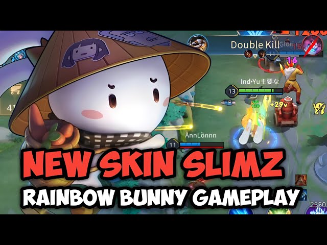 NEW SKIN SLIMZ RAINBOW BUNNY GAMEPLAY IN VIETNAM SERVER | AoV | 傳說對決 | RoV | Liên Quân Mobile