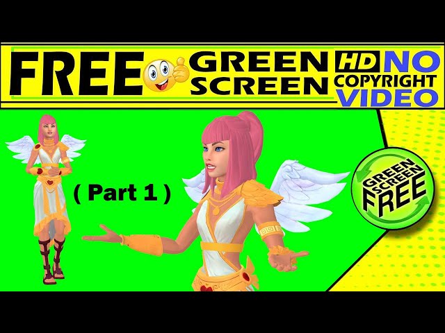 pair cartoon green screen, copyright free video Fairy Green Screen HD free video