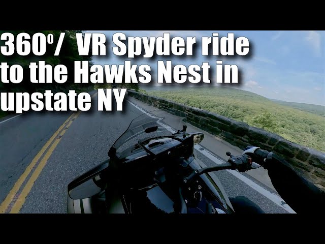 VR Ride to and from the Hawks Nest in upstate NY on my Spyder