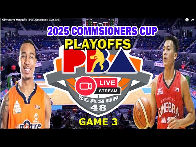 PBA LIVE!! BRGY. GINEBRA SAN MIGUEL VS MERALCO BOLTS 2024 COMMISSIONERS CUP PLAYOFFS GAME 3