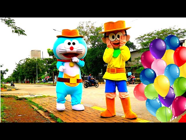 Badut Karakter Doraemon-Nobita-Mickey-Donal Bebek Joget Tiktok -!!Lagu Tiktok Viral