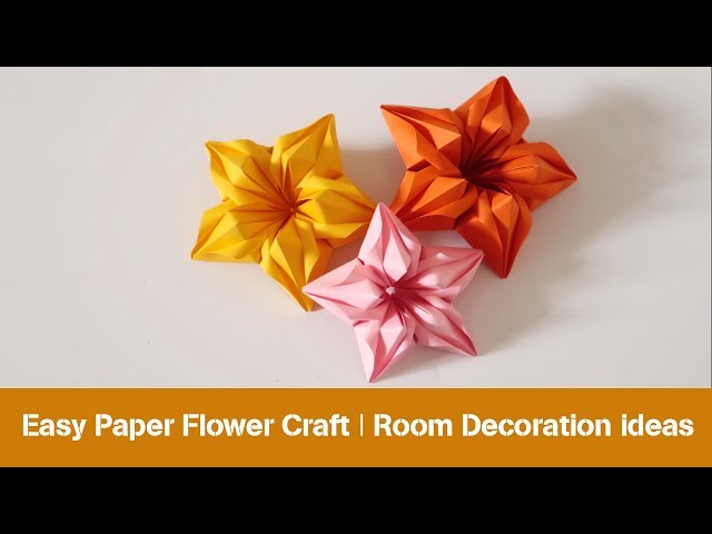 Easy Paper Flower Craft  | Room Decoration ideas #paper #flowers #ideas #decorations