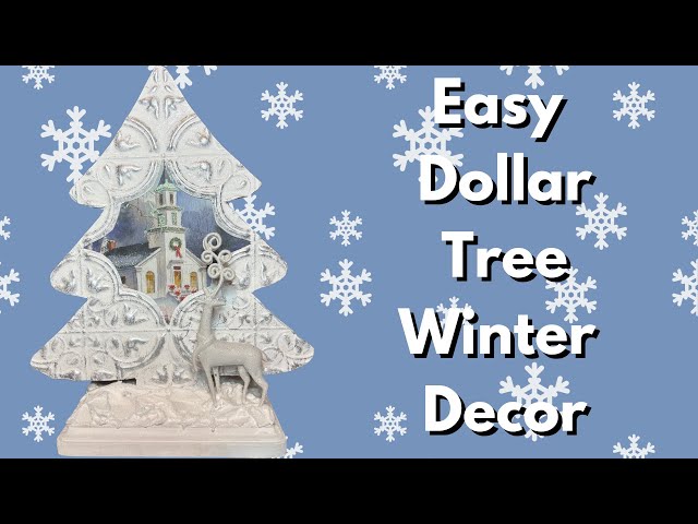 Dollar Tree Wall Tile Tree | Dollar Tree Winter Decor | Dollar Tree Winter DIY