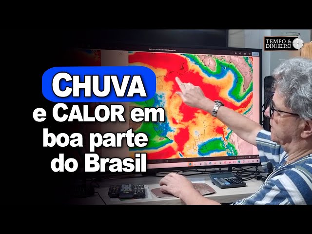 Chuva volumosa com temperatura elevada em boa parte do país. Colheita pode ser prejudicada