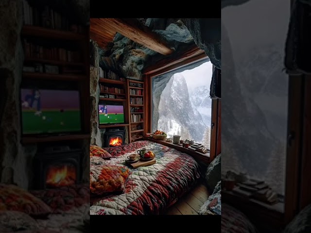 Inside a Mountain Retreat: ASMR Blizzard Relaxation to Fall Asleep Fast!