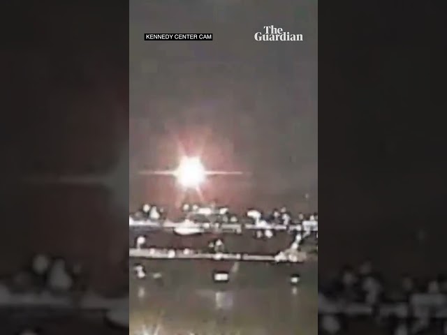 The moment plane with 64 onboard crashes near Washington DC after collision with military helicopter