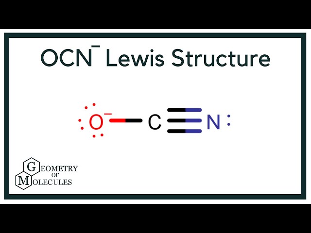 OCN- Lewis Structure (Cyanate ion)