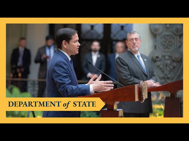 Secretary Rubio holds a press availability with Guatemalan President Bernardo Arevalo