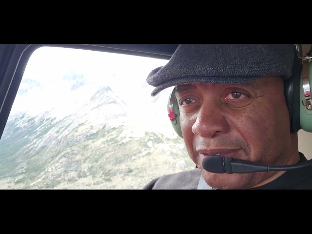 Helicopter ride through Andes Mountains to Ushuaia