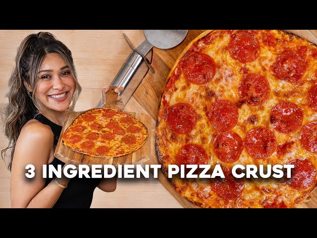 3 Ingredient Pizza Crust Made With a Secret Ingredient! Low Carb, High Protein, Keto