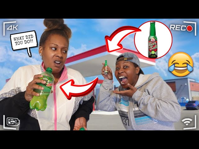 REPLACING MY WIFE MOUNTAIN DEW WITH LIME SALT TO SEE HER REACTION! *BAD IDEA*