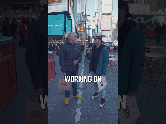 Not crying after losing his mother. #timesquarenewyork #grief #streetinterview