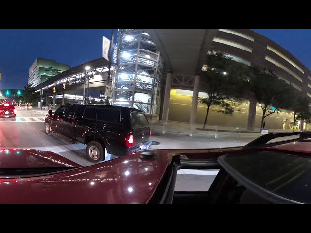 Driving in Cleveland, Ohio during the Vice Presidential Debate 2020 with a 360 View