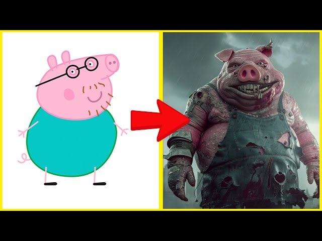 PEPPA PIG Characters as GIANT ZOMBIE - All Characters