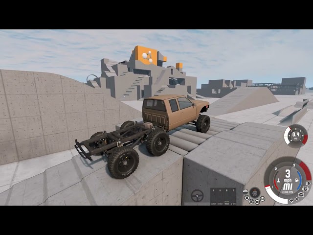 BeamNG.Drive- My first 6x6 with rear steer build. Freshly built, let's see what it can do.