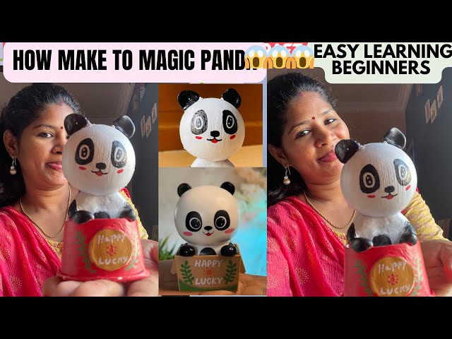 Shaking panda | thanjavur BOMMAI | Magic craft | dancing doll | unique art and craft | peacockcolour