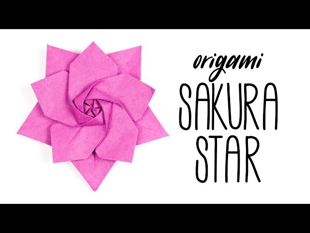 Origami Sakura Star Tutorial (Ali Bahmani) - Paper Kawaii