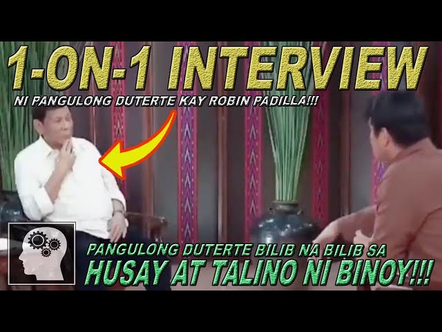 🔴 1-ON-1 INTERVIEW ni PANGULONG DUTERTE kay ROBIN PADILLA !!! PANGULO BUMIILIB kay BINOY!!