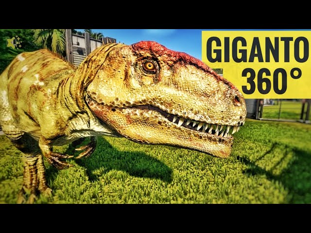 360 VR Dino 🦖 Giganto dinosaur Jurassic World Virtual Reality Giganotosaur 4K