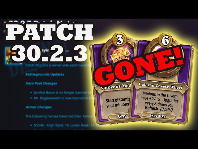 Trinket Adjustments! Patch 30.2.3 Hearthstone Battlegrounds