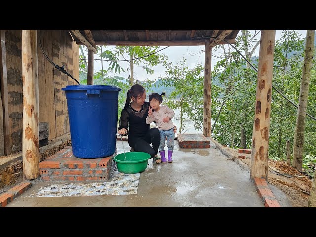 Build the cement foundation and complete the entire bathroom area