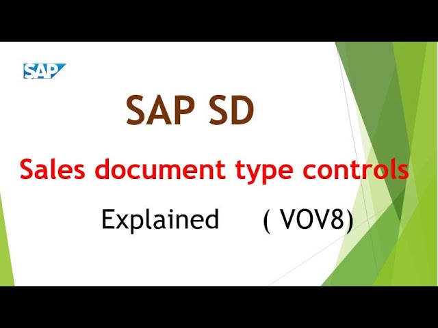 Sales document type controls explained (VOV8) || SAP SD || SAP SD Tutorials