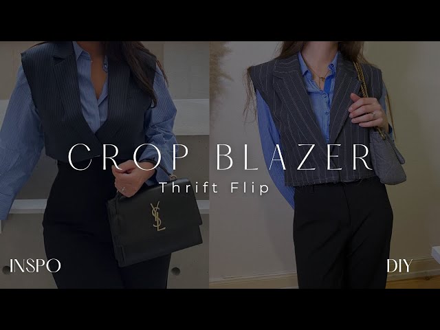 HOW TO UPCYCLE A BLAZER | #thriftflip Blazer | #diy #upcycling #fashion